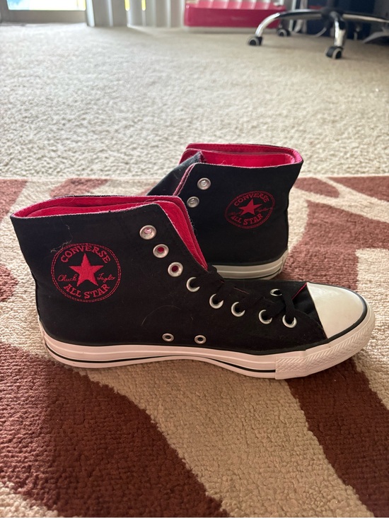 Converse Shoes - Converse High Top Sneakers in Black with pink Accents